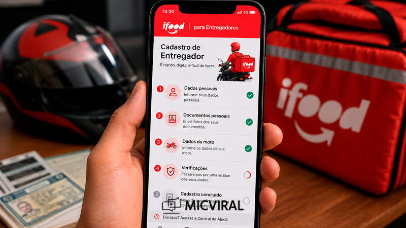 Cadastro iFood motoboy ficou mais rápido e digital veja requisitos, documentos e como começar no delivery com moto