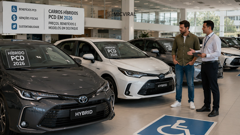 Carros híbridos PCD em 2026, veja os preços, benefícios e modelos que merecem atenção