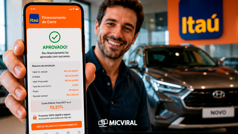 Financiamento de carro Itaú em 2026: saiba como fazer online, quais taxas analisar e o que aumenta as chances de aprovação