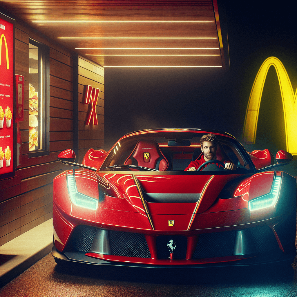 Leclerc é Flagado com Ferrari SF90 XX Stradale no McDonald’s