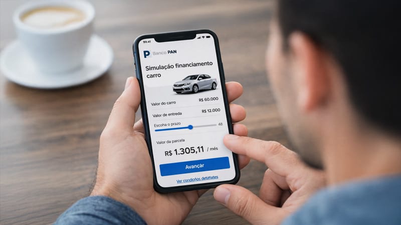 Simulação financiamento carro banco Pan no Brasil em 2026: como calcular parcelas, taxas e evitar pagar mais do que deveria