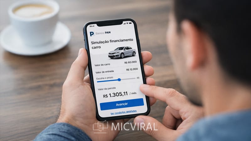 Simulação financiamento carro banco Pan no Brasil em 2026: como calcular parcelas, taxas e evitar pagar mais do que deveria